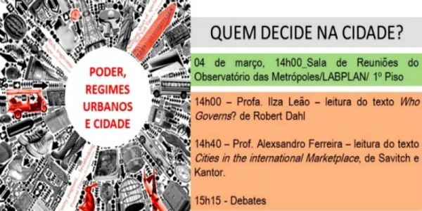 Seminário Poder, Regimes Urbanos e a Cidade