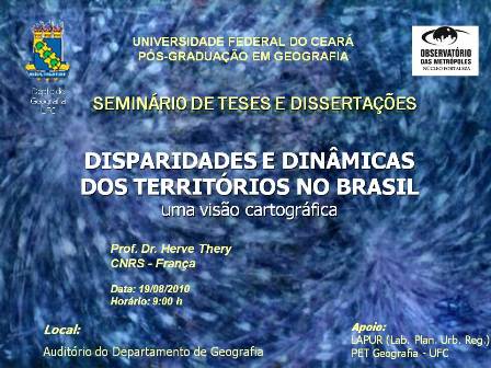 Disparidades e Dinâmicas dos Territórios no Brasil: uma visão cartográfica
