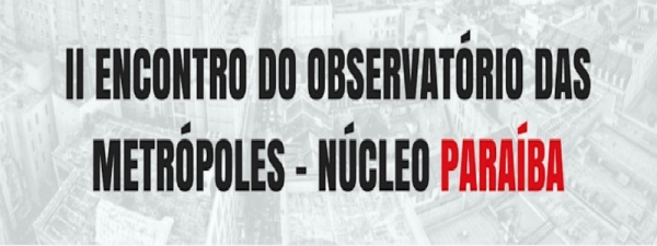 II Encontro do Observatório da Paraíba