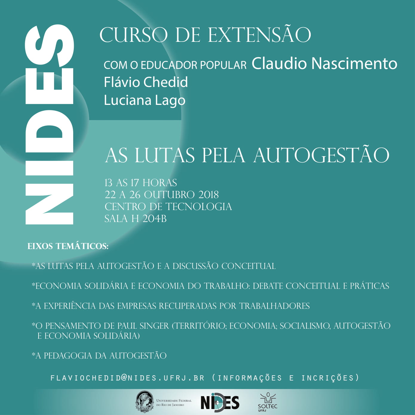 Curso de Extensão “As lutas pela autogestão”