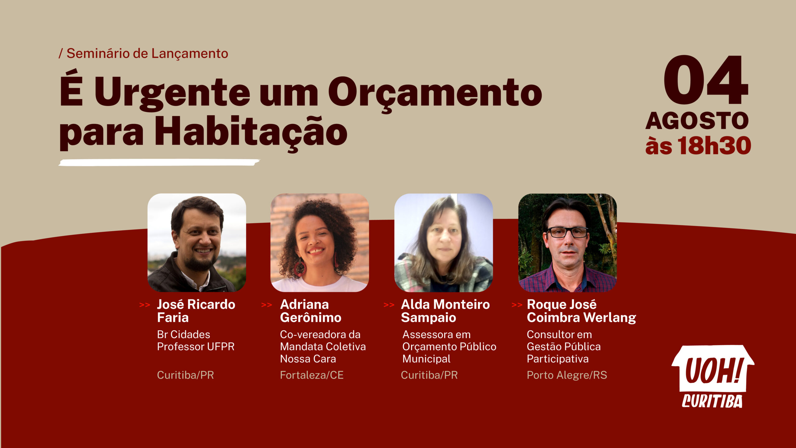 Lançamento da Campanha É Urgente um Orçamento para Habitação (UOH)!