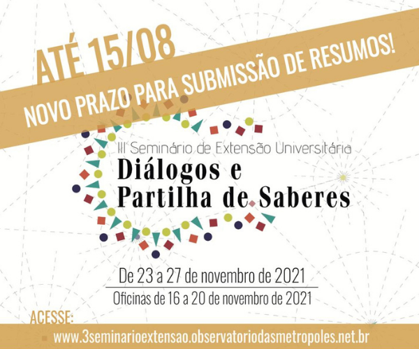 NOVO PRAZO – Chamada de trabalhos para o III Seminário de Extensão Universitária