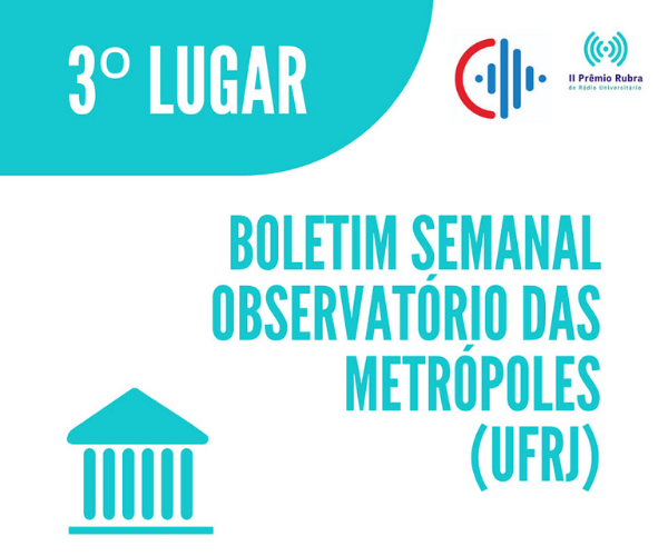 Boletim do Observatório das Metrópoles é premiado no II Prêmio RUBRA