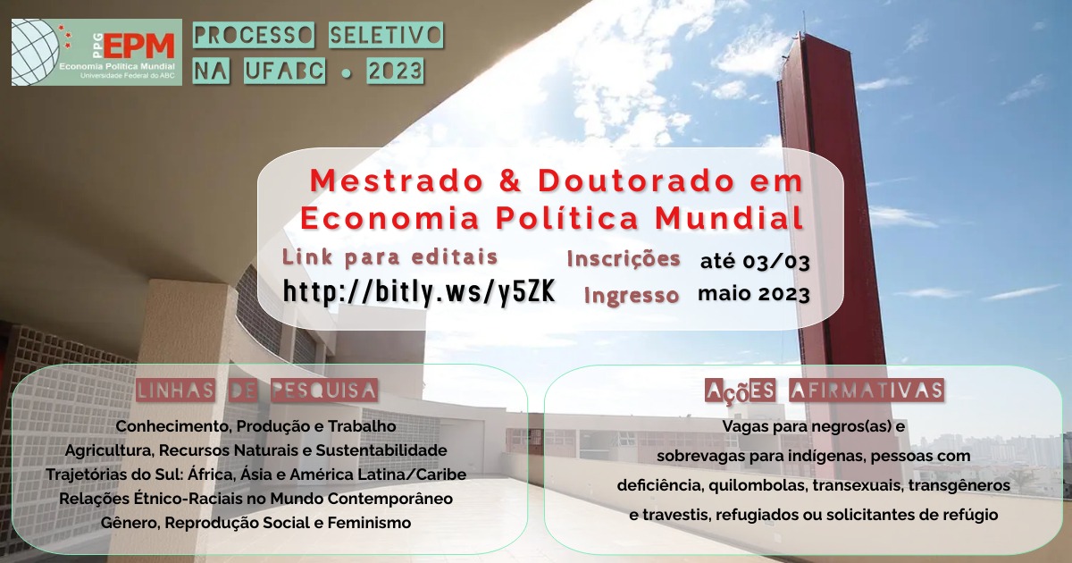 Mestrado e Doutorado em Economia Política Mundial da Universidade Federal do ABC (UFABC)