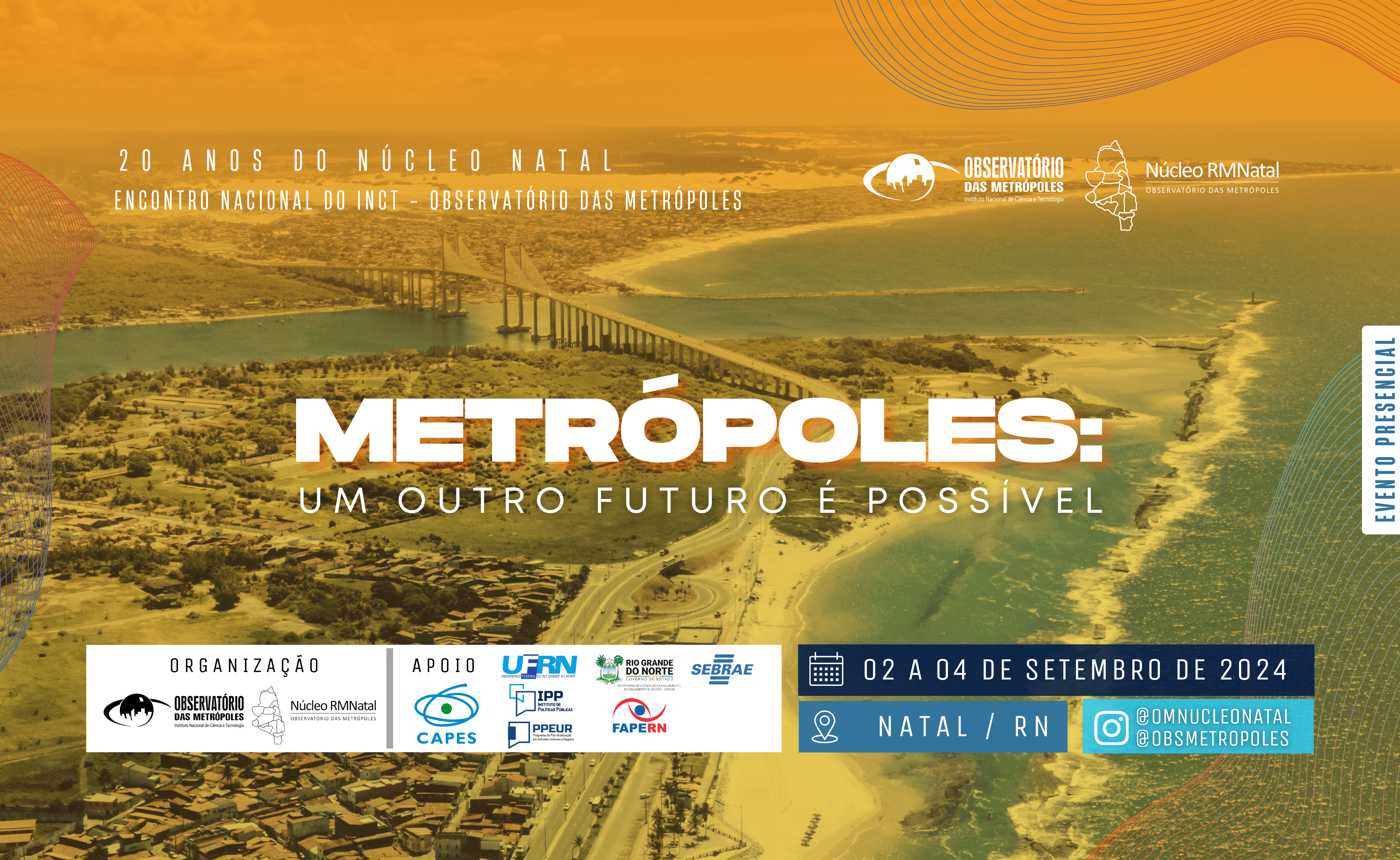 Disponível o site e a programação preliminar do Encontro Nacional “Metrópoles: um outro futuro é possível”, em Natal (RN)