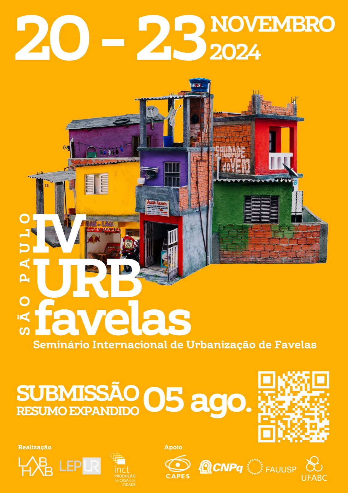 Chamada de trabalhos para o IV URBfavelas – Seminário Internacional de Urbanização de Favelas